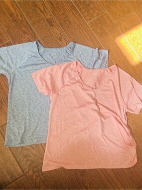 NWOT Lot of 2 PBX Pro light blue and peach workout tops 2X